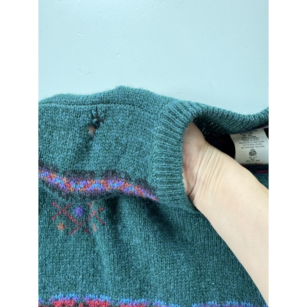 Vintage Woolrich Hunting Dog Embroidered Wool Winter Sweater Unisex Mens Large‎ - Picture 8 of 12